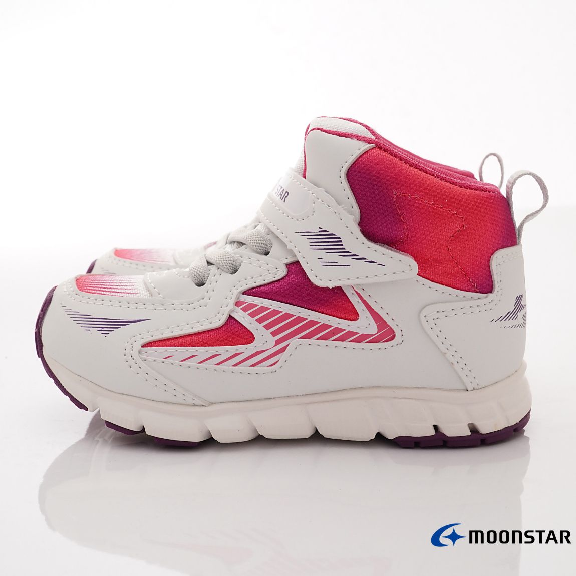 Moonstar日本月星 - 頂級護踝機能穩健款(中大童段)-運動鞋-白