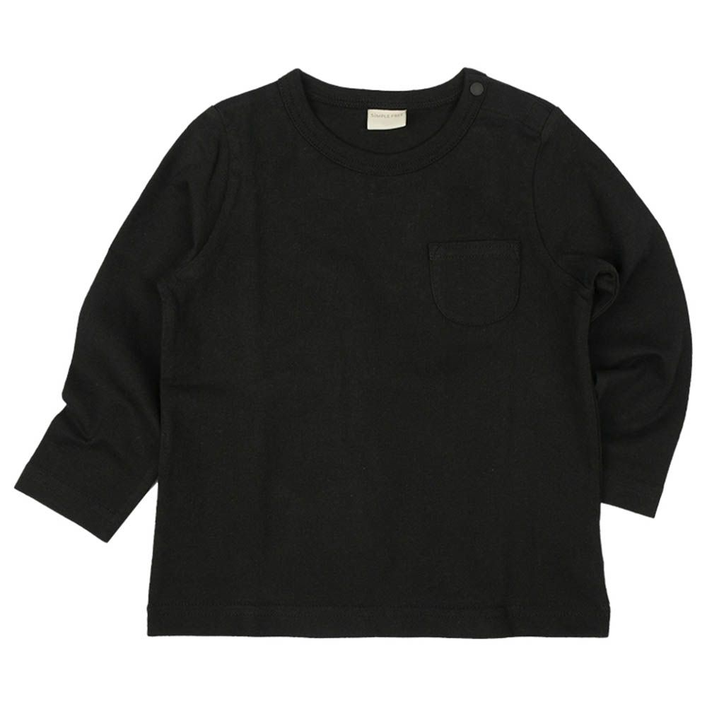 長袖經典T恤-天竺材質-黑色