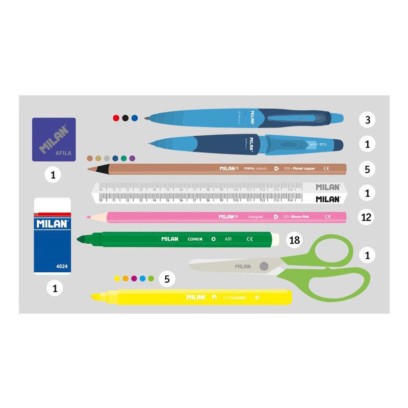 MILAN - 隨行畫筆袋著走_挖土機(3層式)