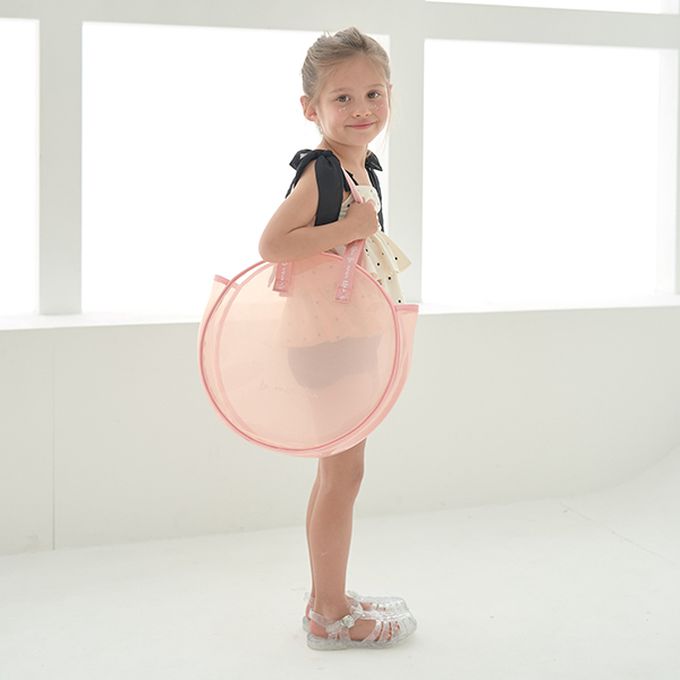 日本 Lycee mine - 微閃亮圓形透明玩水/游泳包-薄荷綠 (F)