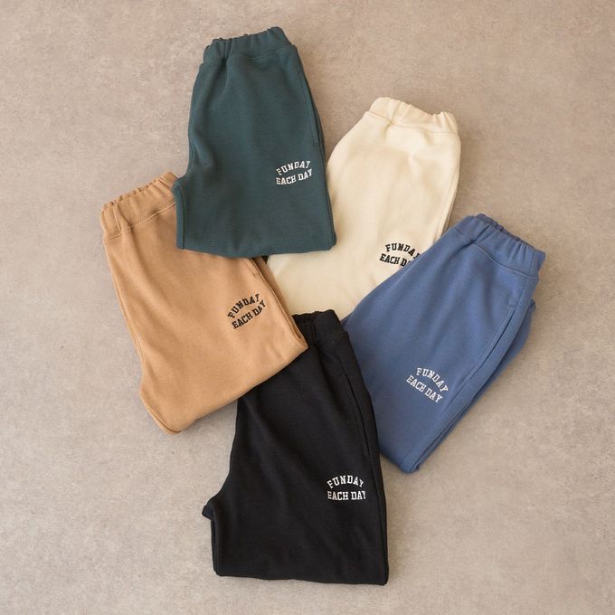 日本 b-ROOM - 舒適鬆緊縮口運動褲-白