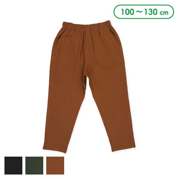 日本西松屋 - 簡約百搭鬆緊長褲-軍綠