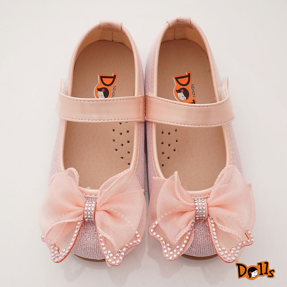 台灣製金蔥蕾絲公主鞋(中小童段)-公主鞋-粉