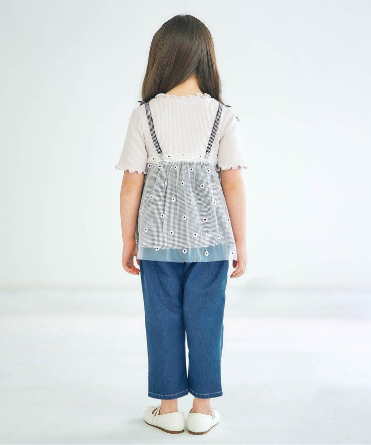 日本 apres les cours - 腰部花苞優雅設計長褲-水藍