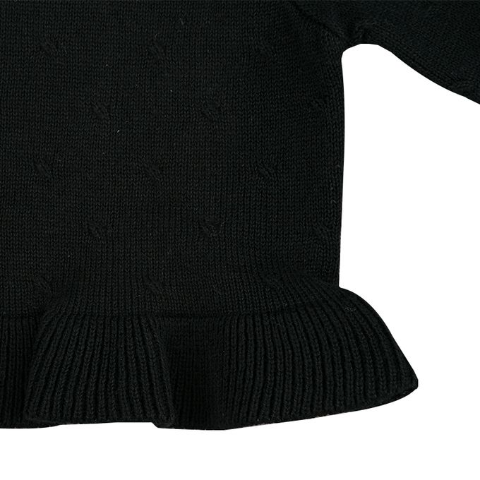 akachan honpo - 針織小外套-黑色