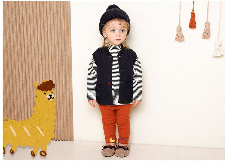 韓國 milk mile - 衍縫鋪棉鈕扣背心-駱馬-灰