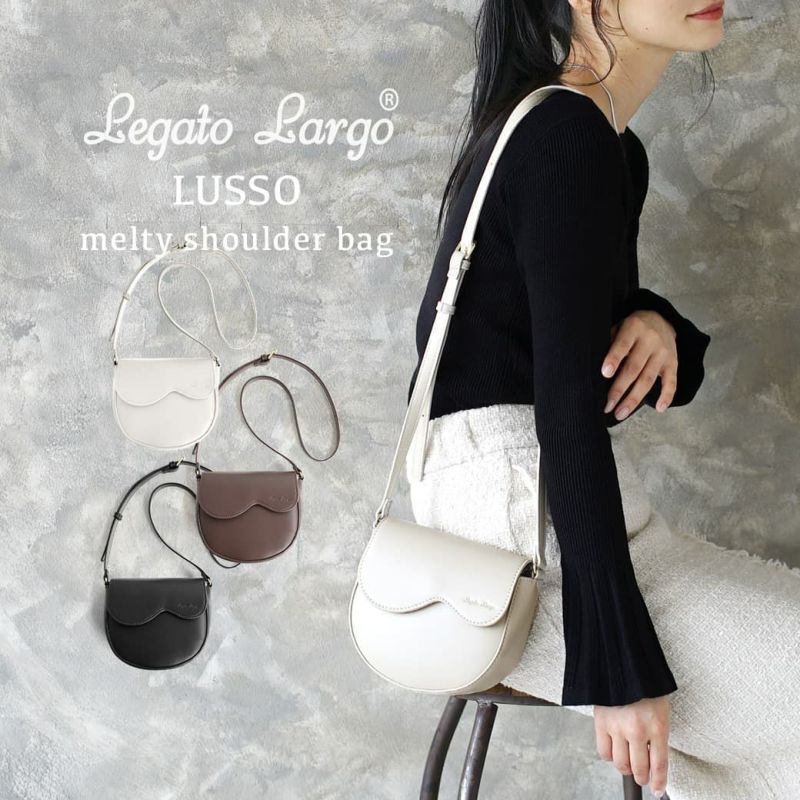 日本 zootie - Legato Largo 波浪設計肩背小包-黑