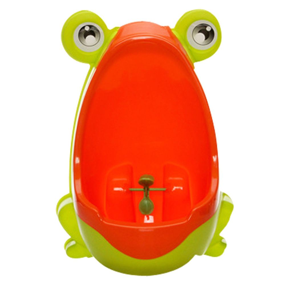可愛青蛙造型男寶寶訓練尿尿小便斗-草黃