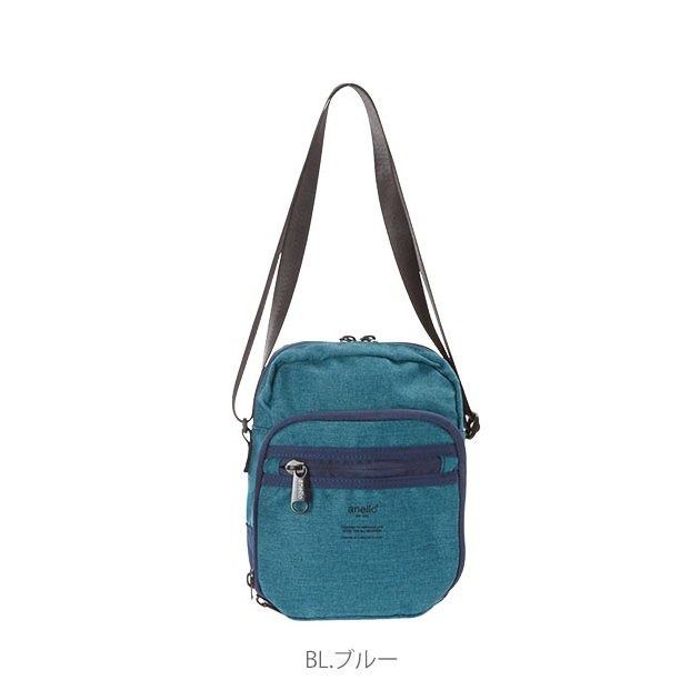 日本 Anello - 迷你多收納斜挎包肩背包-海軍藍 (21x16x6cm 肩背長約62~117cm)-197g