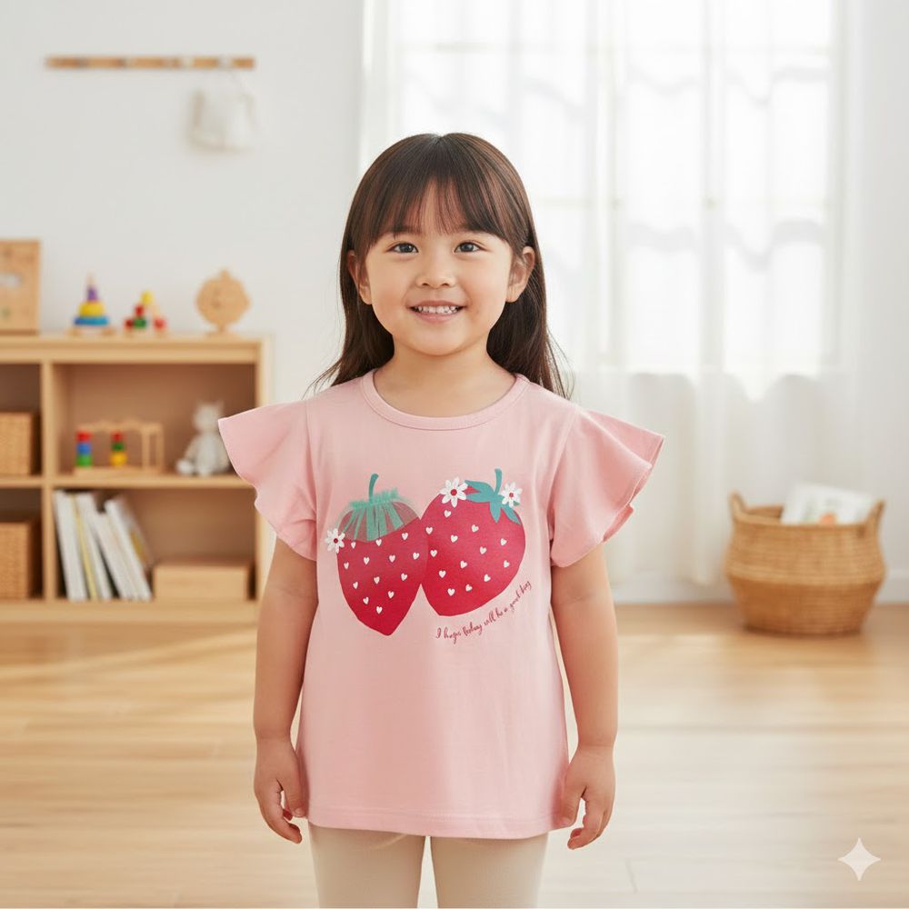 短袖T恤-粉紅色