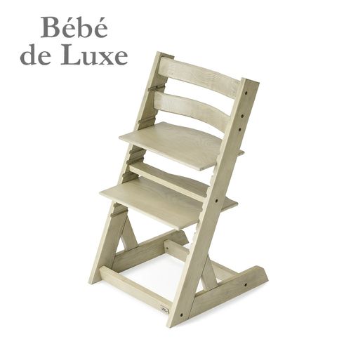 Bebe de Luxe - Multi Stage兒童用高腳椅(含座布套五點式安全帶)-洗白色