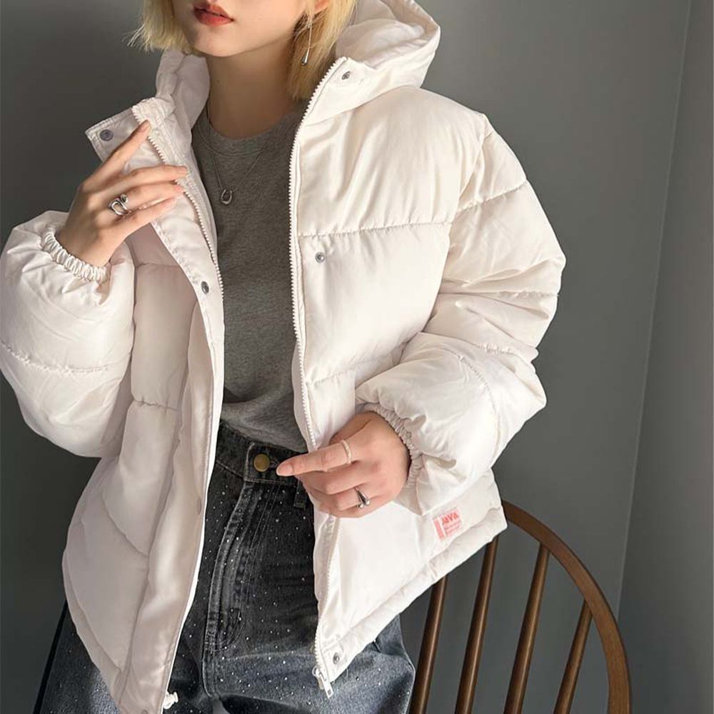 [必收]Java 連帽保暖科技羽絨外套-象牙