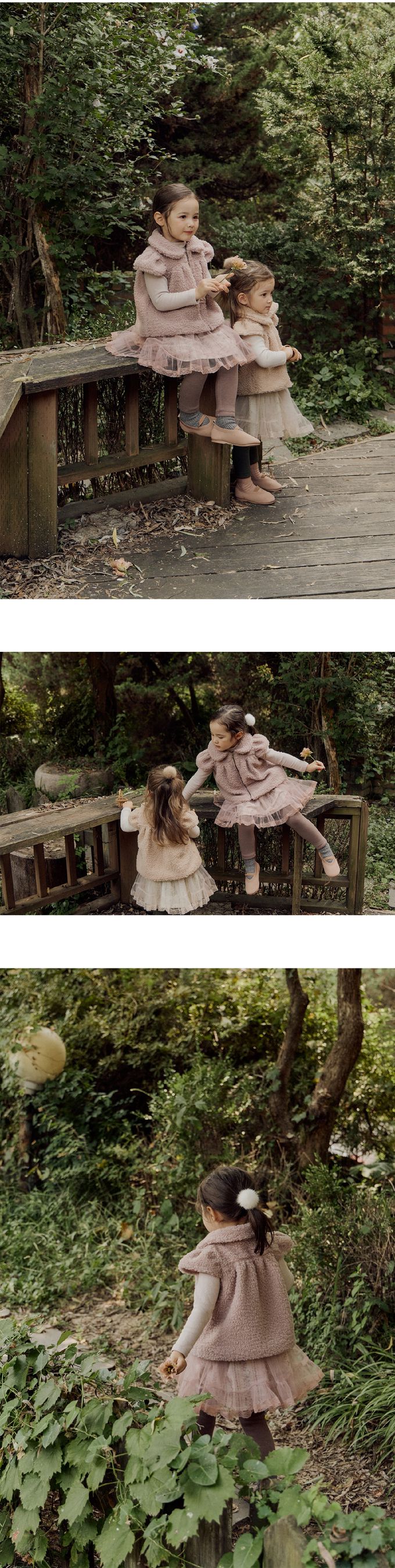 韓國 Puellaflo - 荷葉裝飾中領混毛彈性上衣-淺粉紫