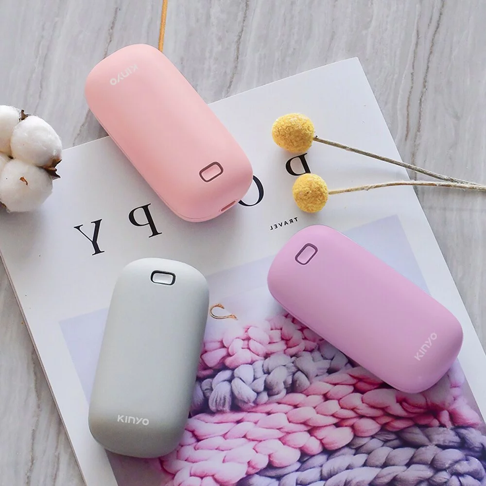 KINYO - 充電式暖暖寶(HDW-6766)-灰色 (104x49x30mm)