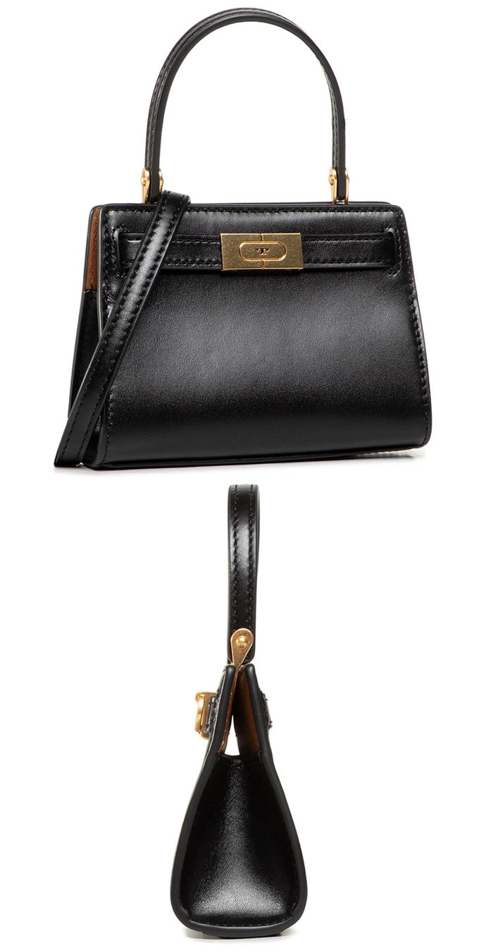 TORY BURCH - 簡約皮革迷你兩用包 (黑)
