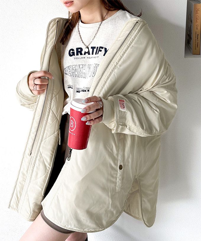 日本 Classical Elf - 超強8way 聯名雙面絎縫寬版外套(帽可拆)-黑