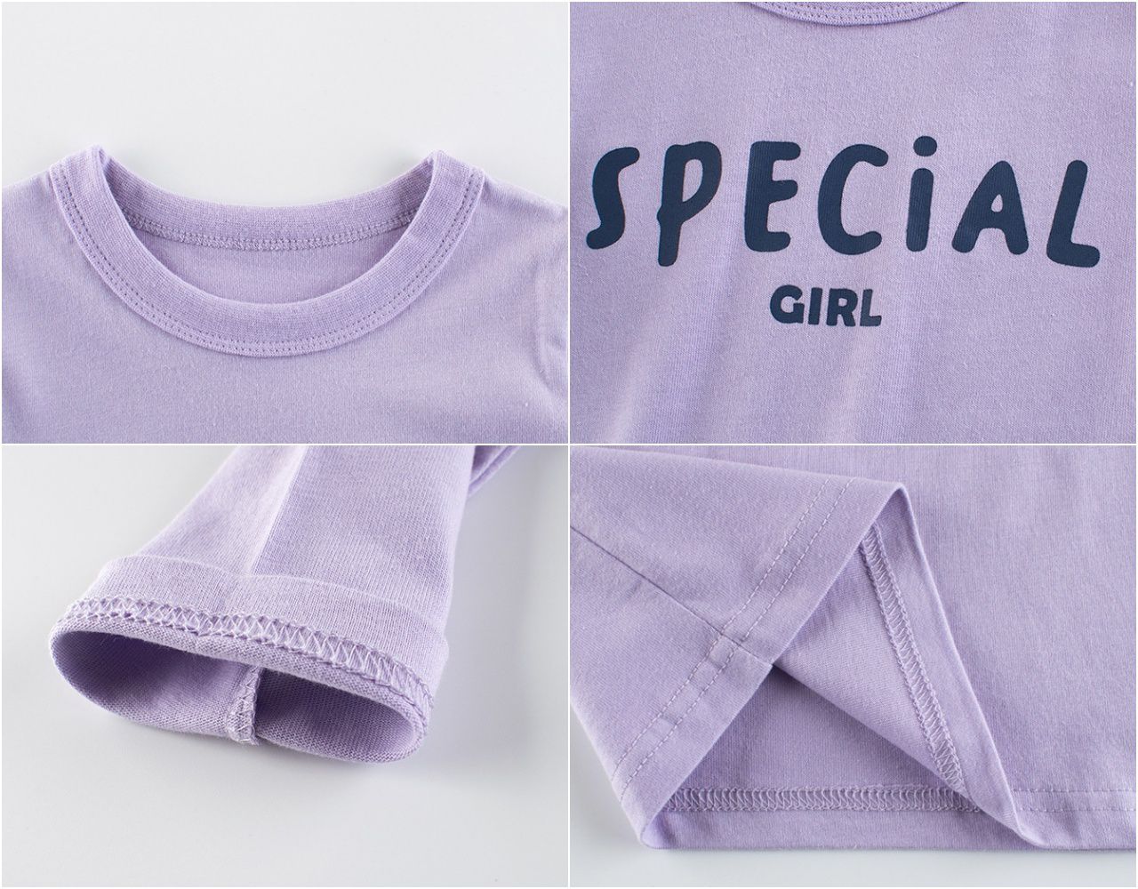 純棉長袖上衣-字母Special-白色