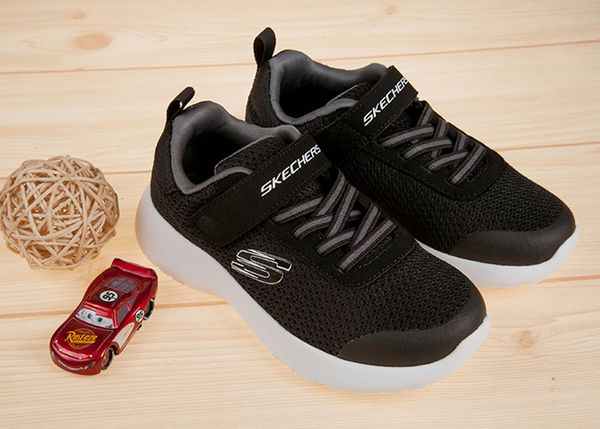 SKECHERS - DYNAMIGHT_個性黑色兒童機能運動鞋