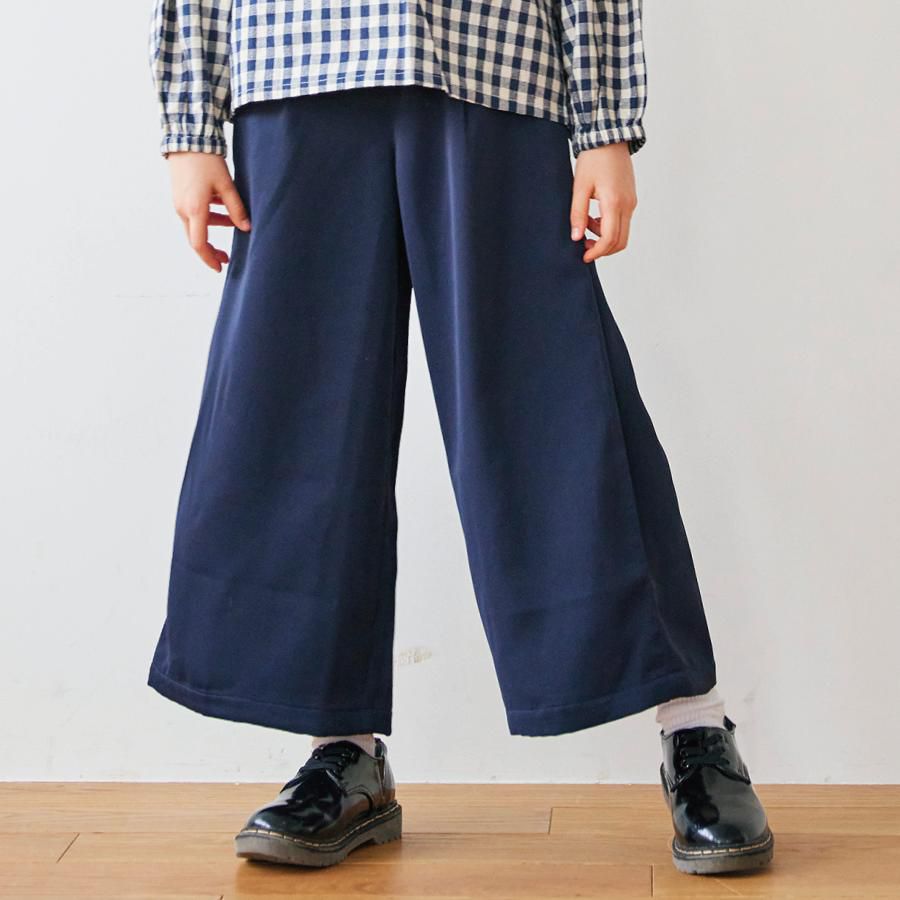 日本 evercloset - 美腳絲滑舒適寬版長褲-卡其