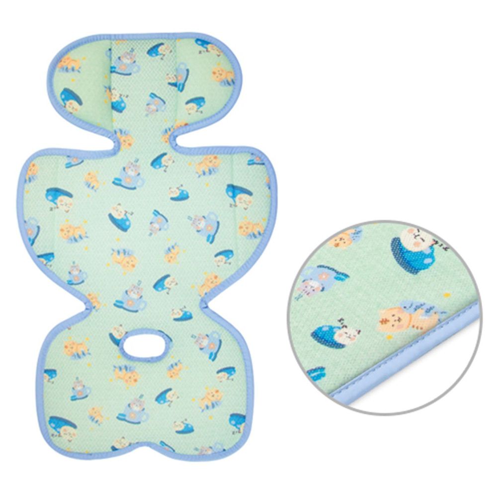 韓國 GIO Pillow - ICE SEAT 超透氣推車/汽座專用涼爽座墊-豪華款-B型(裙型)-調皮貓咪