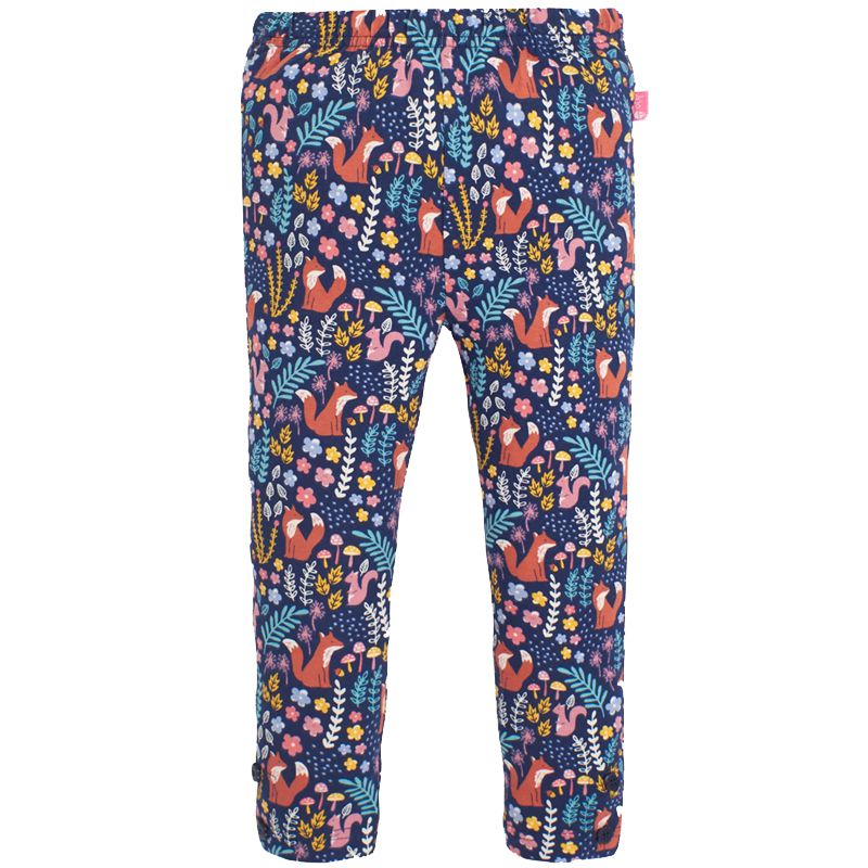 英國 JoJo Maman BeBe - 保暖長褲/內搭褲兩入組-溫柔碎花