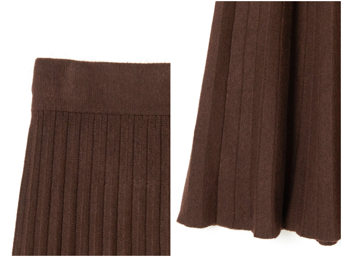 日本 GRL - 顯瘦剪裁百褶長裙-時尚黑 (Free)