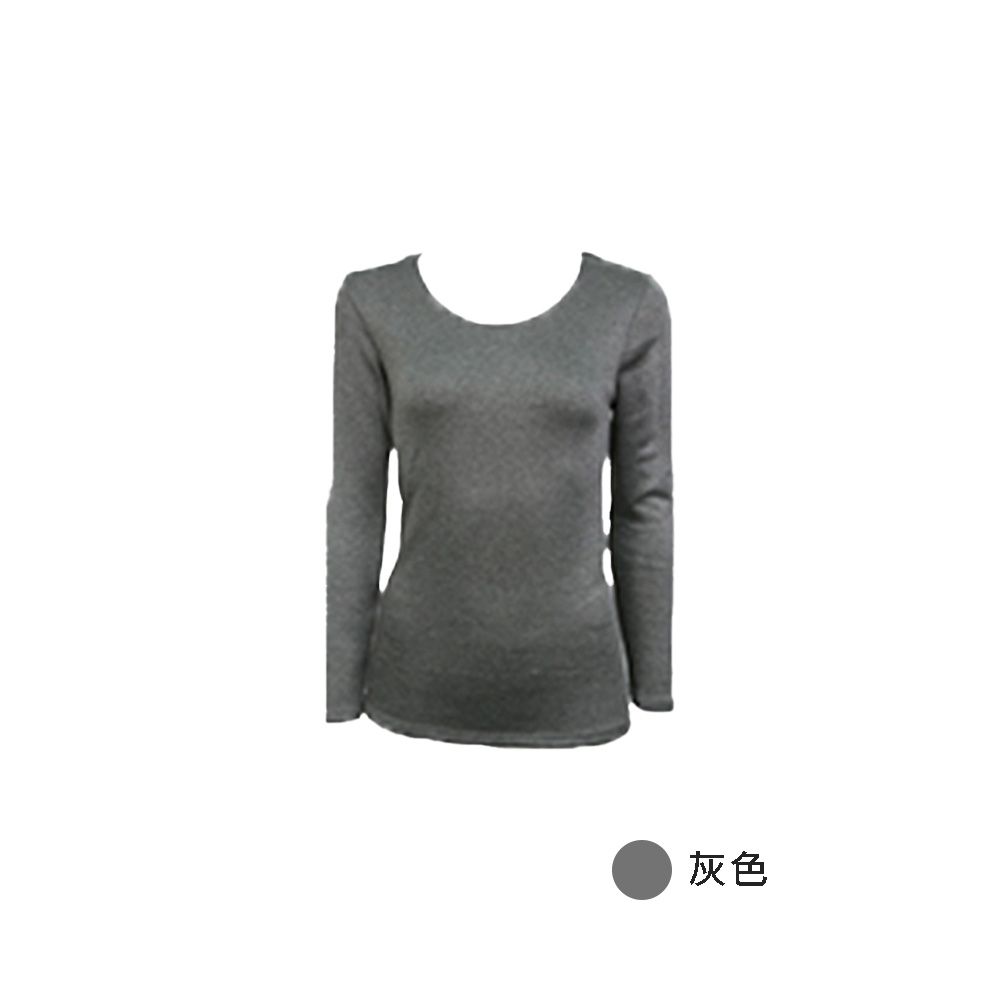 日本製 肌極 輕量雙層保暖衣-女-灰色