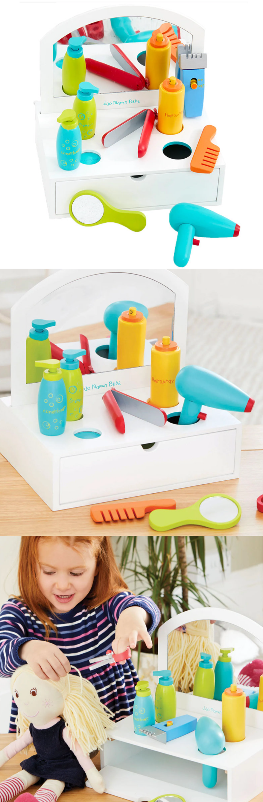 英國 JoJo Maman BeBe - 家家酒/角色扮演玩具_實木系列-美髮師
