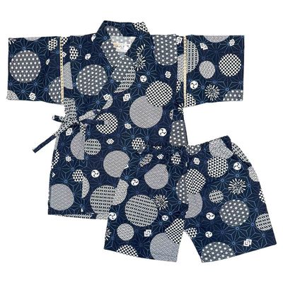 akachan honpo - 兩件式甚平-寶藍色