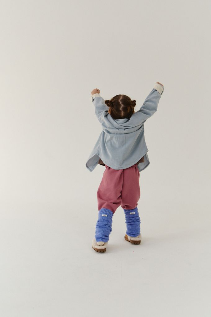 韓國 PEANUT - 燈芯絨口袋長袖襯衫/外套-淺黃