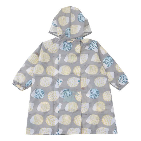日本 kukka hippo - 兒童雨衣(附收納袋)-萌萌刺蝟