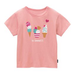 日本千趣會 - GITA 純棉印花短袖上衣-甜筒-粉紅