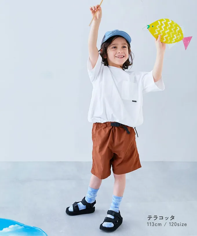 日本 devirock - 水陸二用 帥氣束腰玩水五分褲-開心果綠