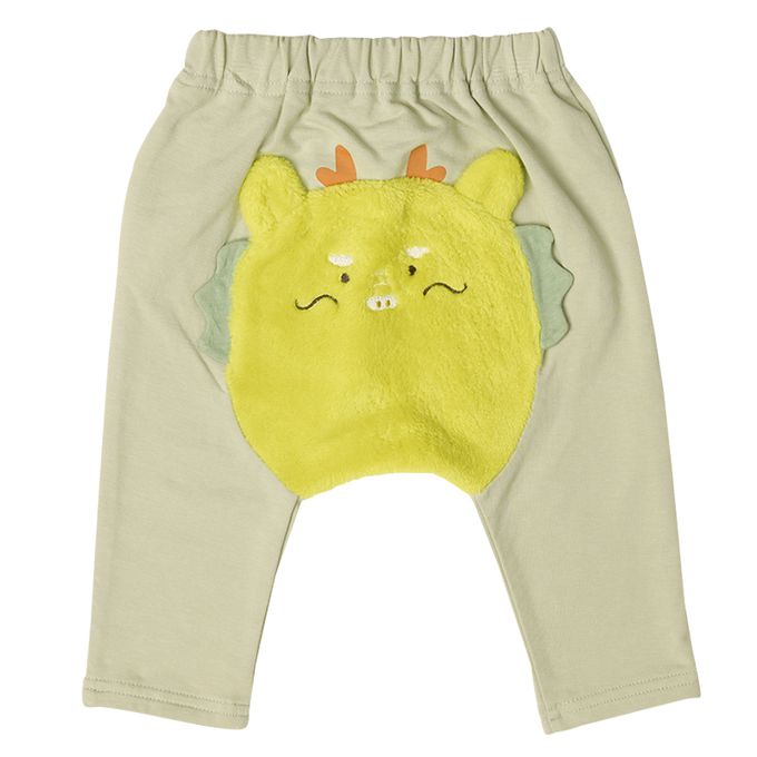 akachan honpo - 造型屁屁褲-刷毛 動物-綠色