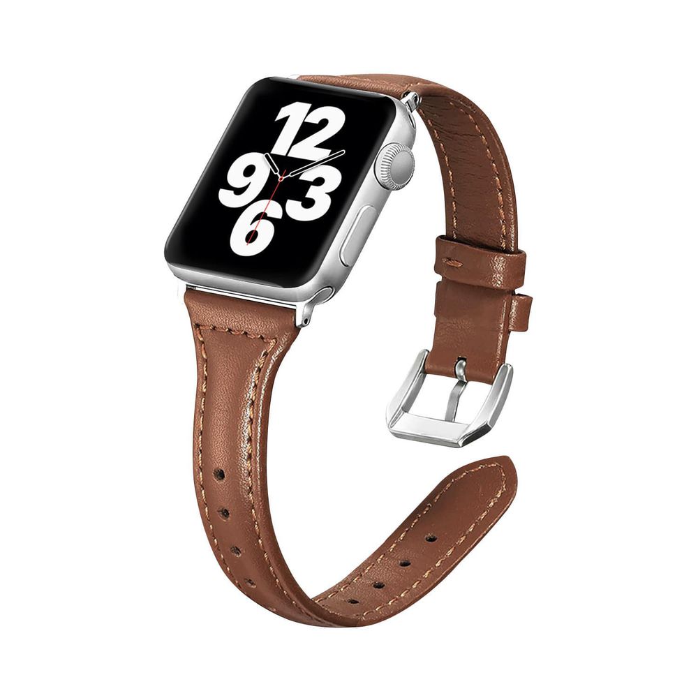 Apple Watch 皮革錶帶-女版-咖啡