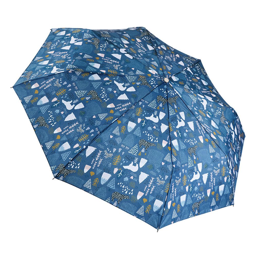 抗UV加大防回彈自動傘-白熊森林-400g