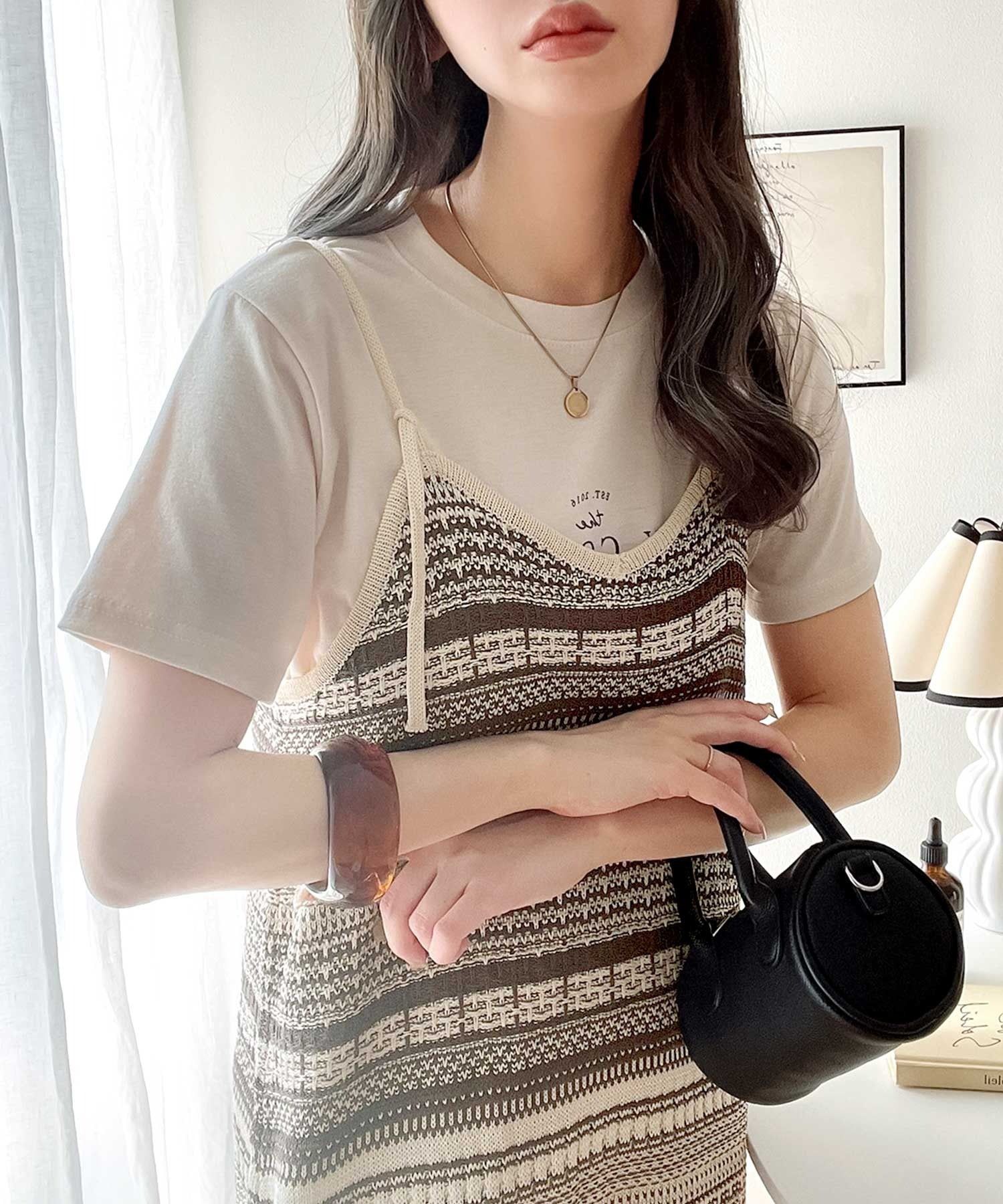 日本 Classical Elf - 2WAY日系針織長版吊帶罩衫-深灰