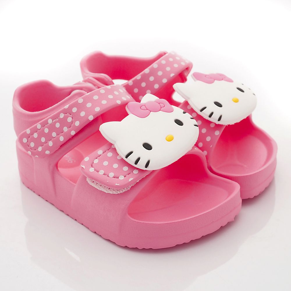 HELLO KITTY - 台灣製可愛凱蒂貓休閒涼鞋(中小童段)-粉
