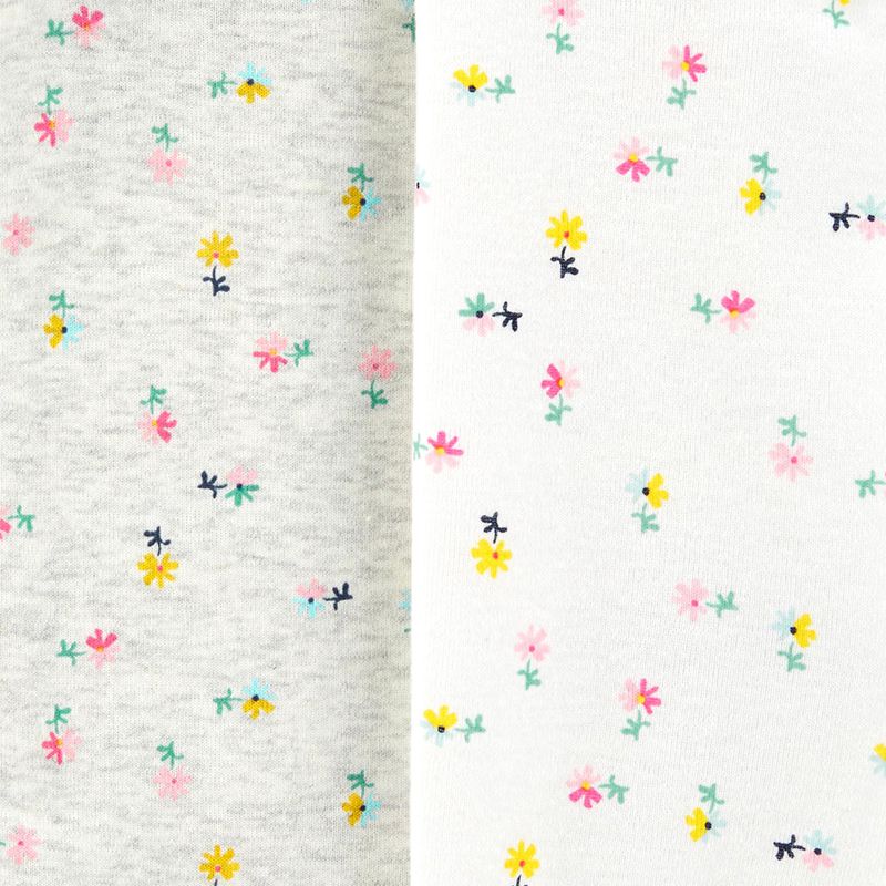 美國 Carter's - 嬰幼兒100%純棉長袖包屁衣四件組-點點小花