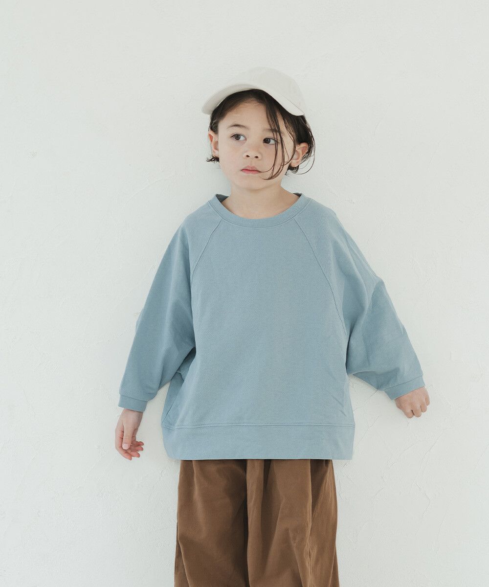日本 riziere - 純棉Oversize風大學T-天空藍
