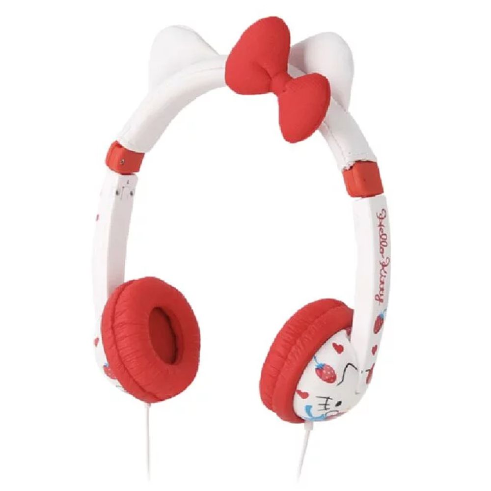 Hong Man - 三麗鷗系列 兒童耳機 可愛耳朵造型款(線控式麥克風)-Hello Kitty