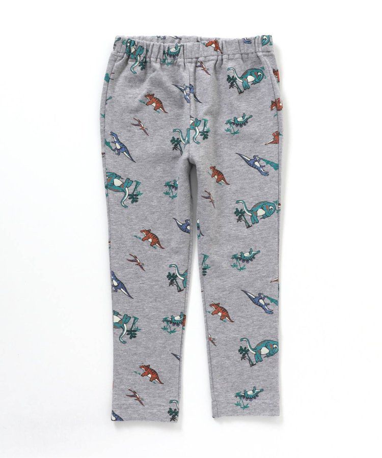 日本 BREEZE - 休閒百搭鬆緊長褲(9分丈)-碎花-淺鵝黃