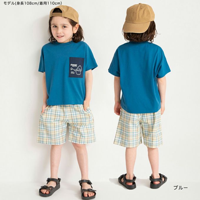 日本 BRANSHES - 吸水速乾 不易髒抗污短袖上衣-藍