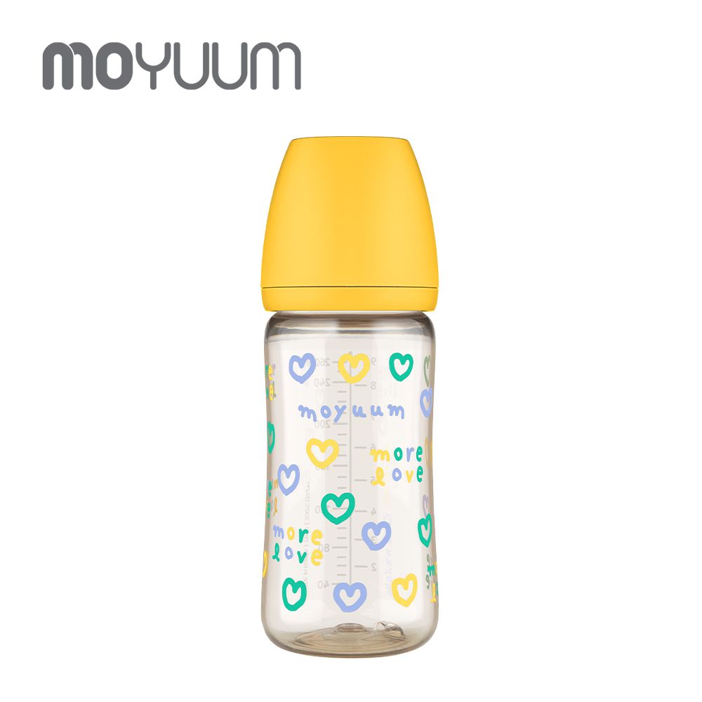 韓國 Moyuum - PPSU 寬口奶瓶-蜜橙心心 (SOOSOOJIN聯名款)-270ml