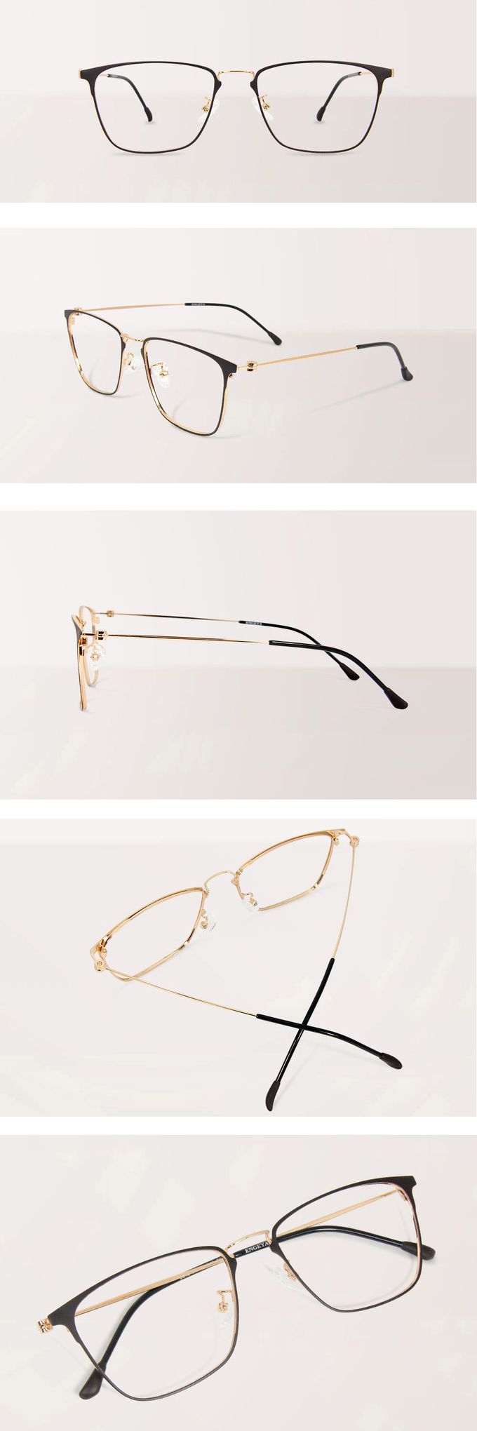 ALEGANT - 法式優雅復古輕量鈦金屬質感方框UV400濾藍光眼鏡