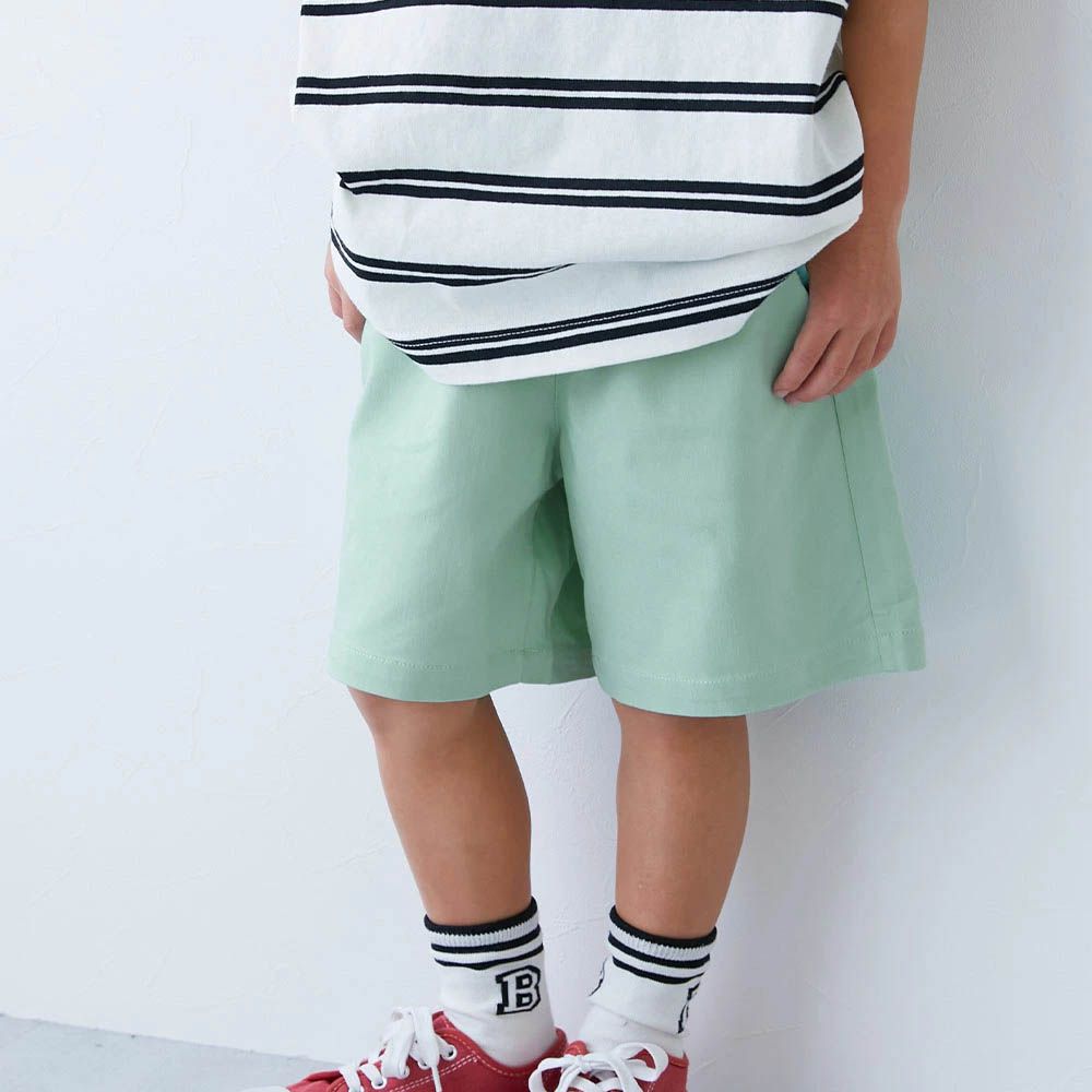 超彈力定番色休閒短褲-薄荷綠