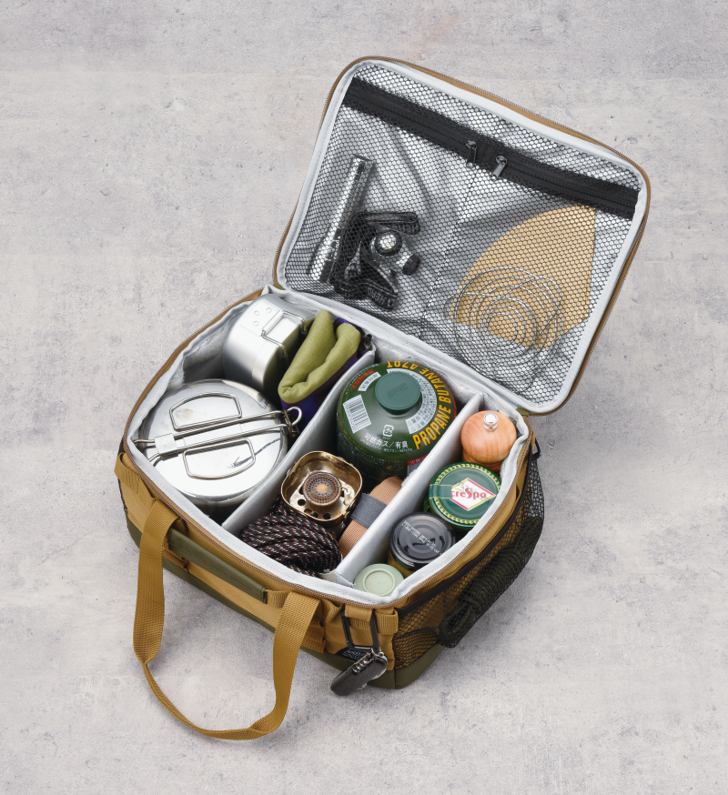 日本 Seto Craft - 露營風 方形保溫保冷提袋(附隔層*2)-黑 (M(30x22x13cm))-9L