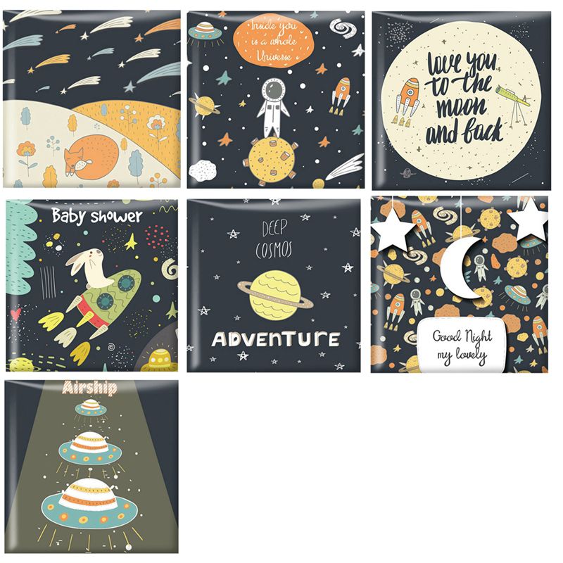 Vanibaby - 自黏式PU防撞壁貼-3片組_超厚3cm 防撞 防水 防霉 (太空探險系列)-淺色款隨機3入