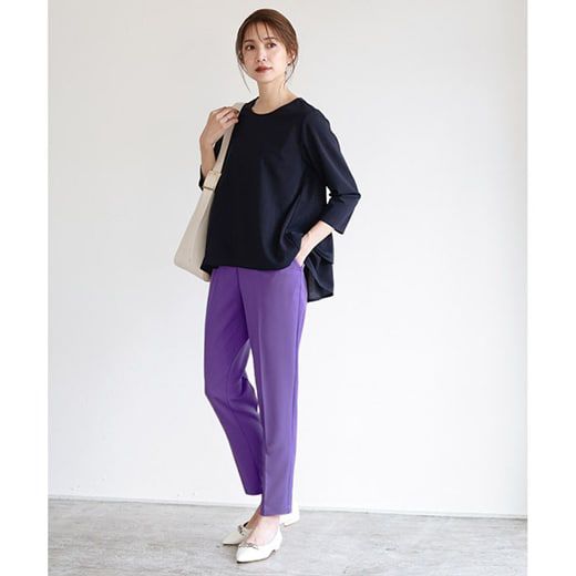 日本 Pierrot - 甜美層次荷葉擺長袖上衣-黑