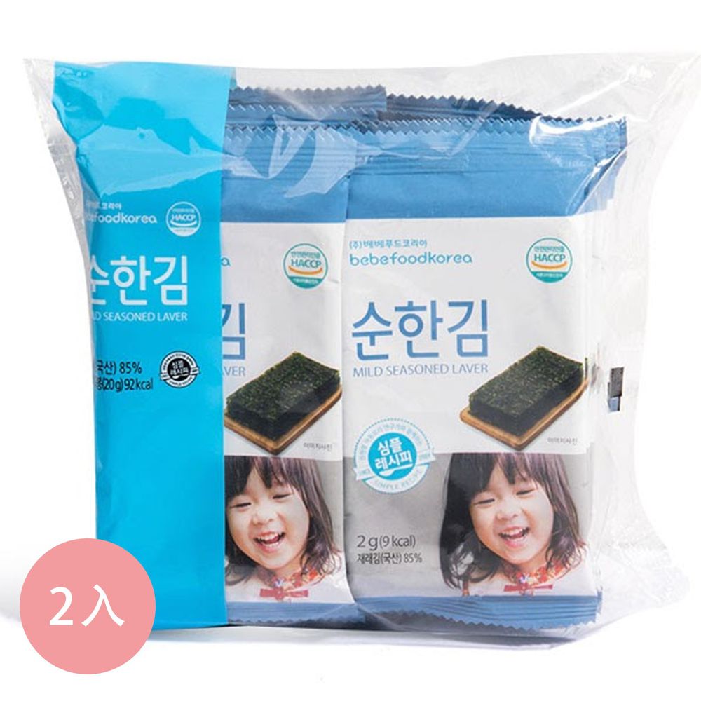 韓國bebefood寶寶福德 - 低鈉海苔2入組(10包/組)-低鈉海苔2入組(10包/組)